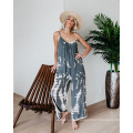 Fashion Design Suspender Wide Leg Off Shoulder Summer Women Plus Size Jumpsuit